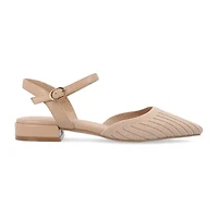 Journee Collection Ansley-Wd Womens Pointed Closed Toe Mary Jane Shoes Wide Width
