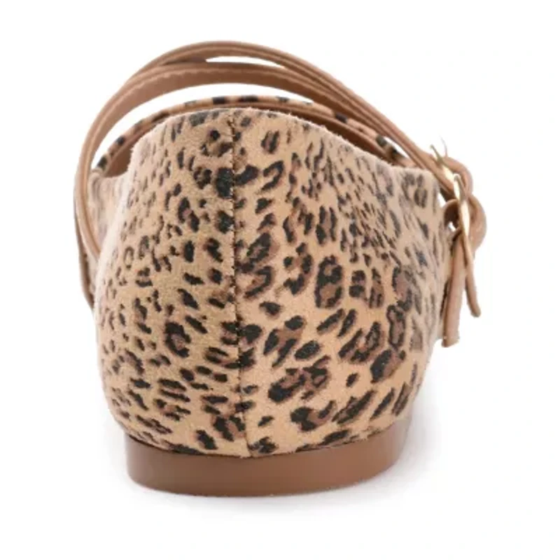 Journee Collection Patricia-Wd Womens Pointed Closed Toe Ballet Flats-Wide Width