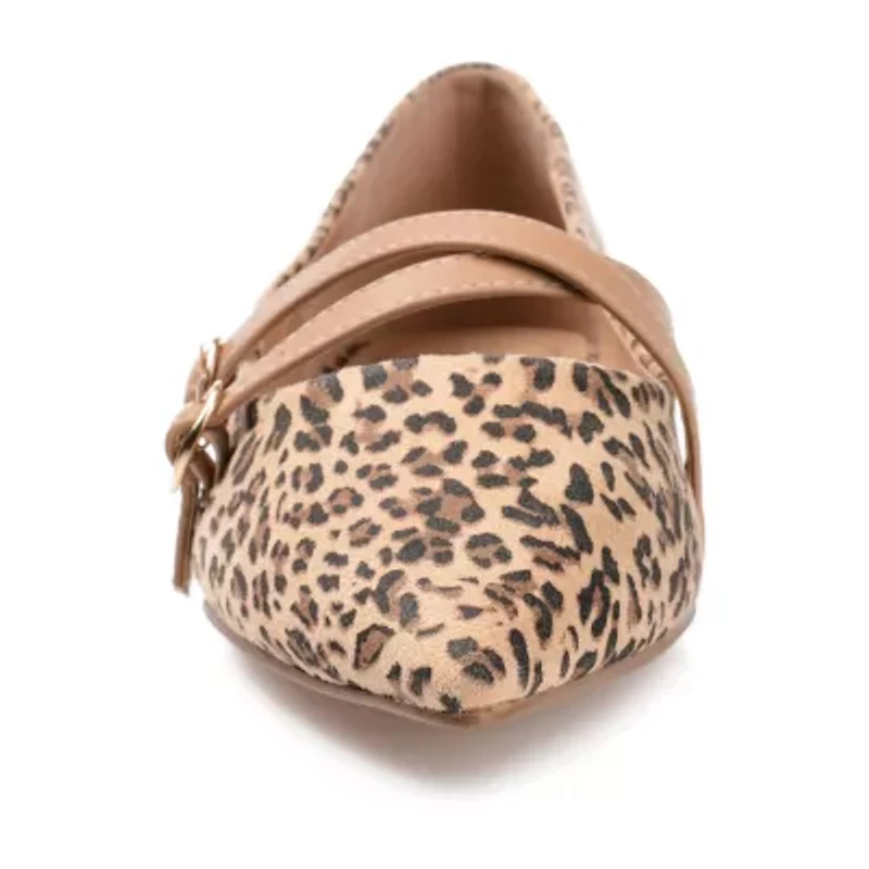 Journee Collection Patricia-Wd Womens Pointed Closed Toe Ballet Flats-Wide Width