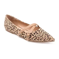 Journee Collection Patricia-Wd Womens Pointed Closed Toe Ballet Flats-Wide Width