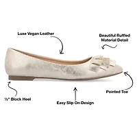 Journee Collection Womens Judy Slip-on Pointed Toe Ballet Flats