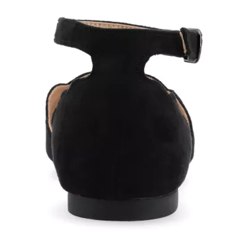 Journee Collection Womens Lana Ballet Flats Buckle Pointed Toe