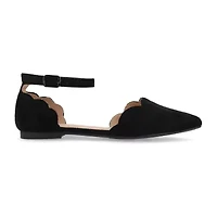 Journee Collection Womens Lana Ballet Flats Buckle Pointed Toe