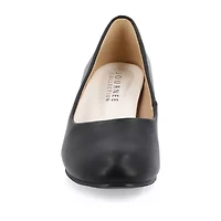 Journee Collection Luu Womens Round Closed Toe Block Heel Pumps