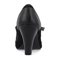 Journee Collection Siri Womens Round Closed Toe Cone Heel Pumps