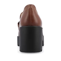 Journee Collection Kezziah Womens Moc Closed Toe Block Heel Pumps