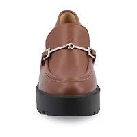 Journee Collection Kezziah Womens Moc Closed Toe Block Heel Pumps