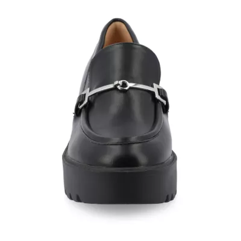 Journee Collection Kezziah Womens Moc Closed Toe Block Heel Pumps