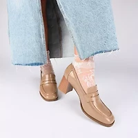 Journee Collection Malleah Womens Square Closed Toe Stacked Heel Pumps