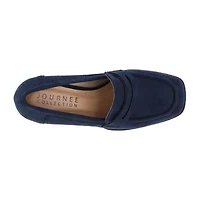 Journee Collection Malleah Womens Square Closed Toe Stacked Heel Pumps