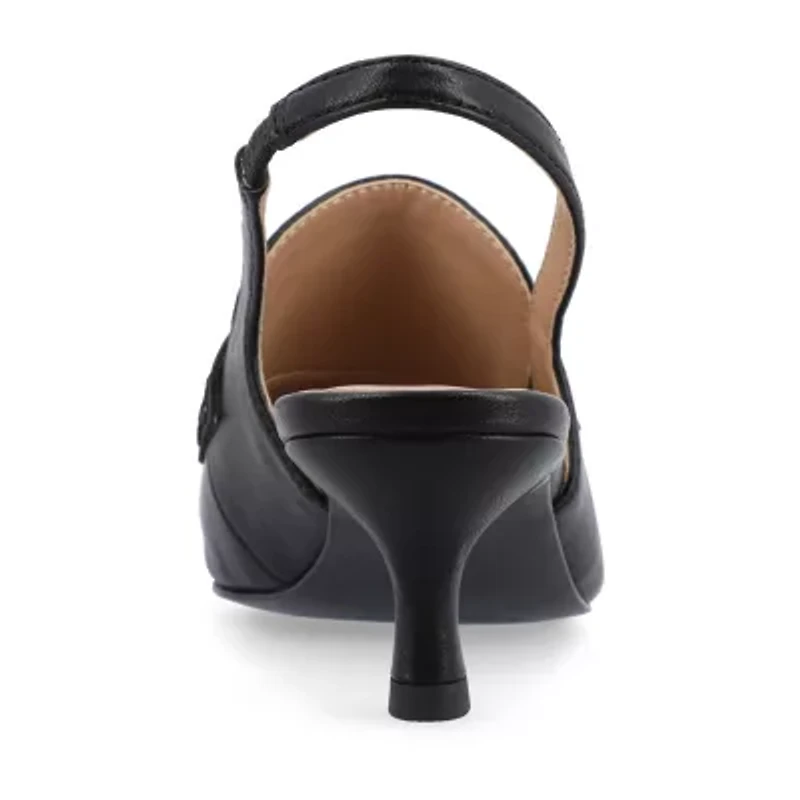 Journee Collection Amory Womens Square Closed Toe Kitten Heel Pumps