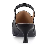 Journee Collection Amory Womens Square Closed Toe Kitten Heel Pumps