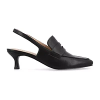Journee Collection Amory Womens Square Closed Toe Kitten Heel Pumps
