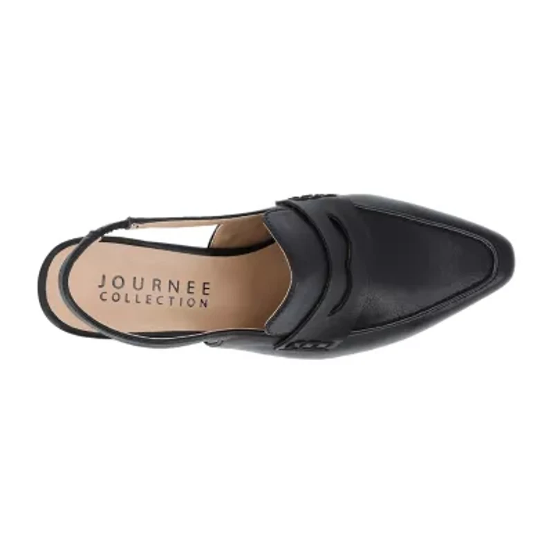 Journee Collection Amory Womens Square Closed Toe Kitten Heel Pumps
