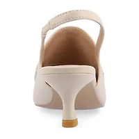 Journee Collection Amory Womens Square Closed Toe Kitten Heel Pumps