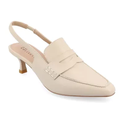 Journee Collection Amory Womens Square Closed Toe Kitten Heel Pumps