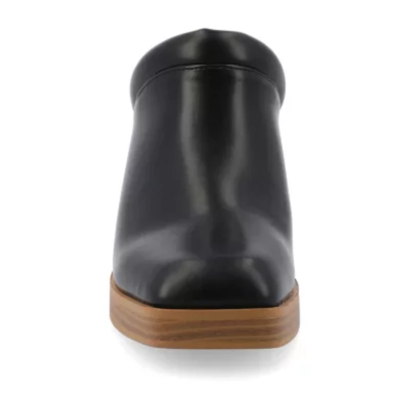 Journee Collection Izara Womens Square Closed Toe Stacked Heel Pumps