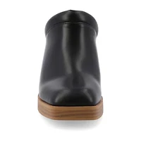 Journee Collection Izara Womens Square Closed Toe Stacked Heel Pumps