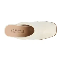 Journee Collection Izara Womens Square Closed Toe Stacked Heel Pumps