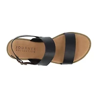 Journee Collection Womens Lavine Slingback Strap Flat Sandals
