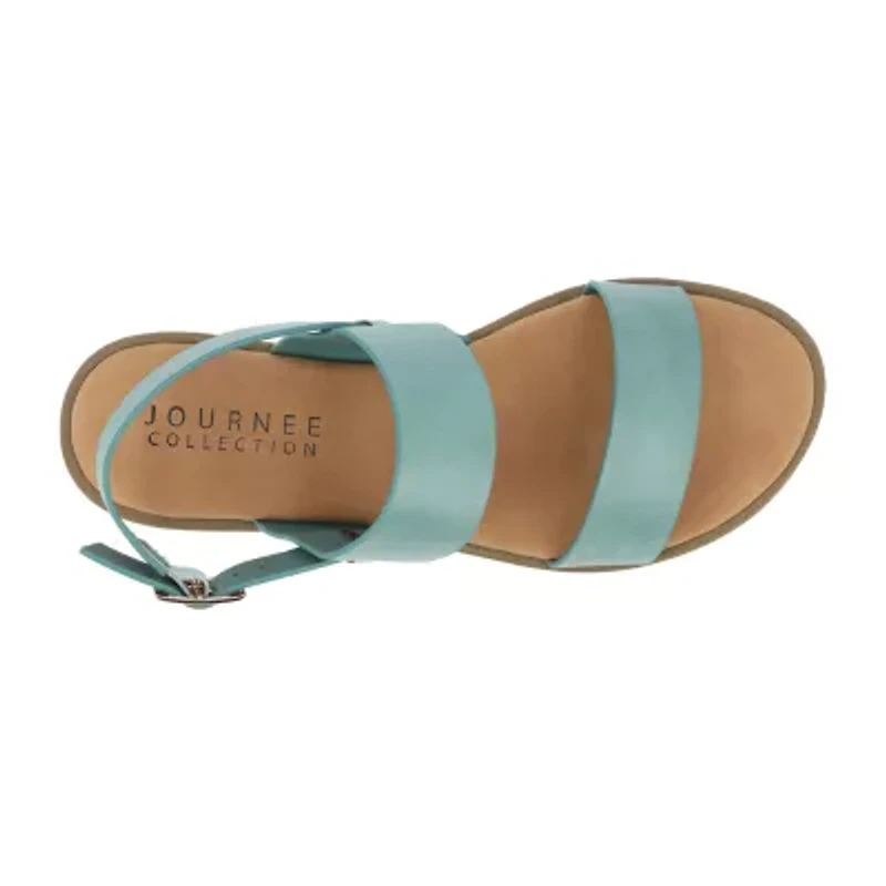 Journee Collection Womens Lavine Slingback Strap Flat Sandals