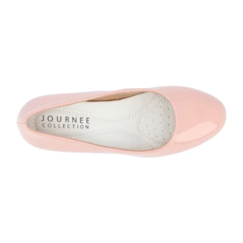 Journee Collection Luu Womens Round Closed Toe Block Heel Pumps
