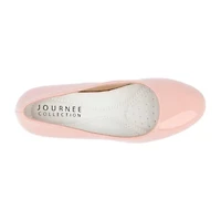 Journee Collection Luu Womens Round Closed Toe Block Heel Pumps