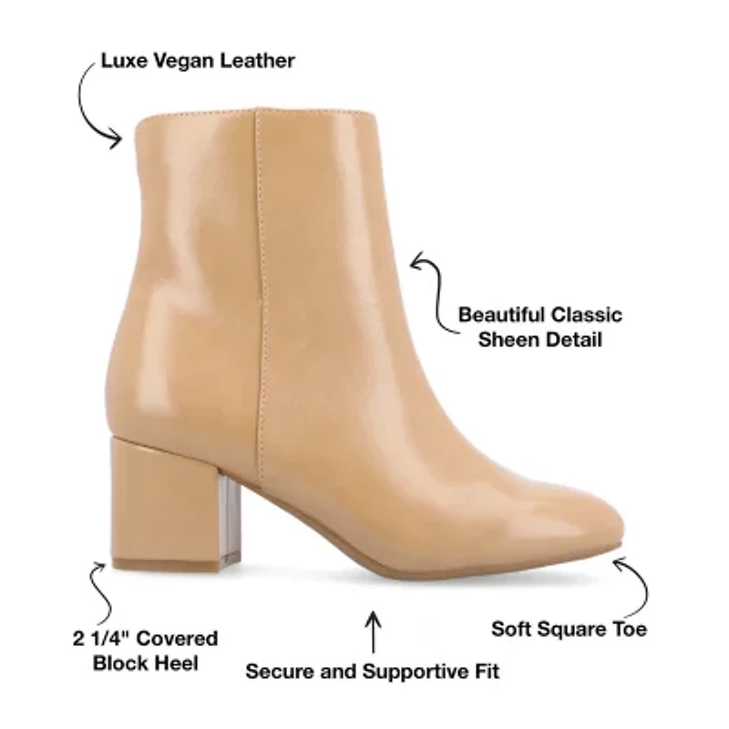 Journee Collection Womens Adria Block Heel Booties
