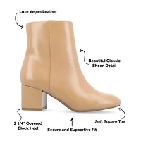 Journee Collection Womens Adria Block Heel Booties