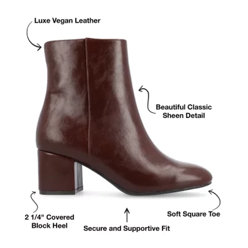 Journee Collection Womens Adria Block Heel Booties