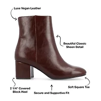 Journee Collection Womens Adria Block Heel Booties
