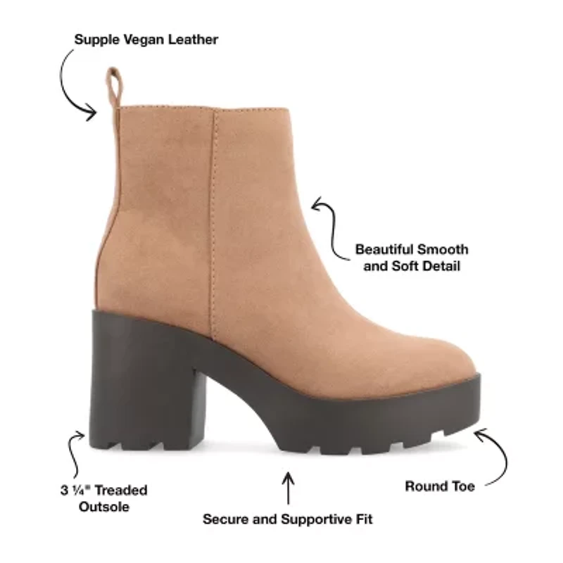 Journee Collection Womens Cassidy Block Heel Booties