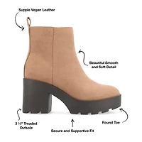 Journee Collection Womens Cassidy Block Heel Booties