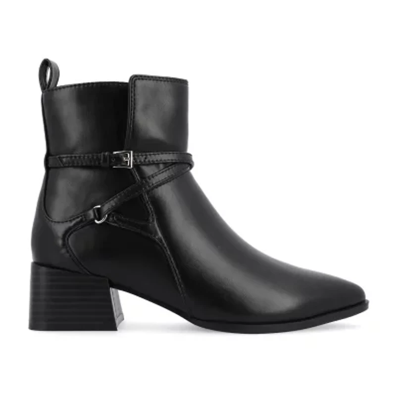 Journee Collection Womens Estelle Stacked Heel Booties