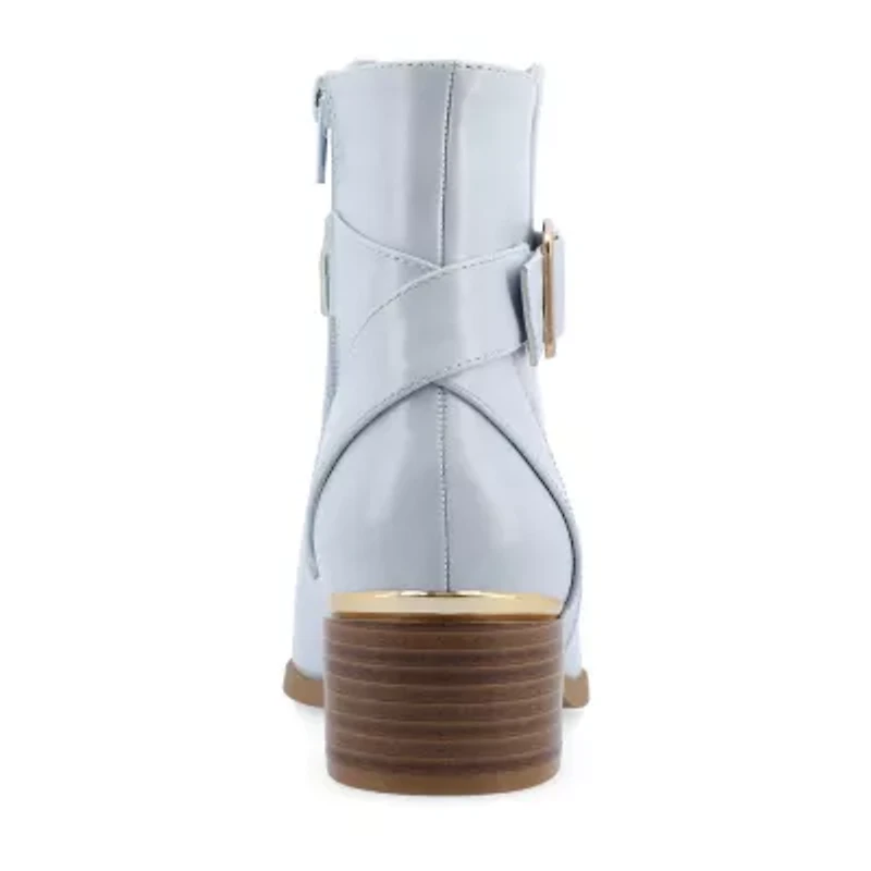 Journee Collection Womens Elley Stacked Heel Booties