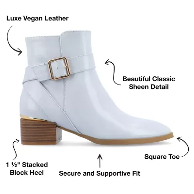 Journee Collection Womens Elley Stacked Heel Booties