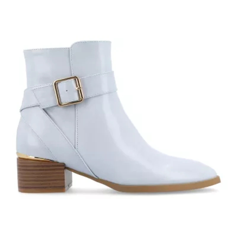 Journee Collection Womens Elley Stacked Heel Booties