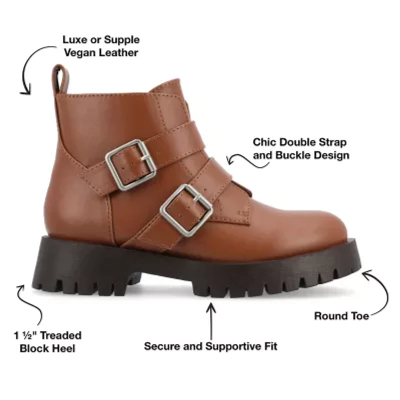 Journee Collection Womens Maebry Block Heel Booties