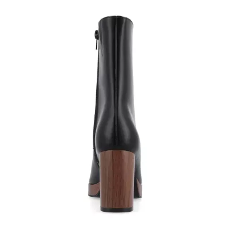 Journee Collection Womens Romer Block Heel Booties