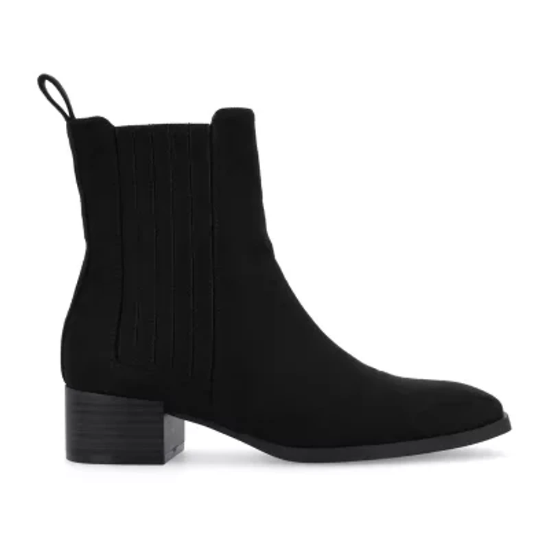 Journee Collection Womens Wrenley Stacked Heel Booties