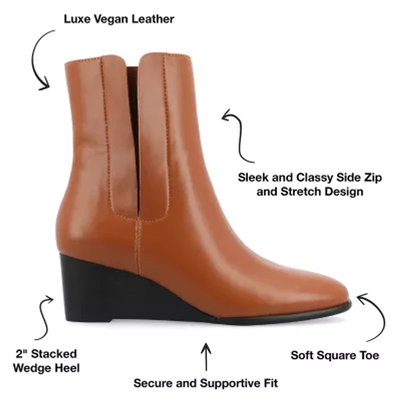 Journee Collection Womens Kylo Wedge Heel Booties