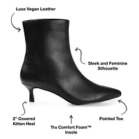 Journee Collection Womens Arely-Wd Kitten Heel Booties Wide Width