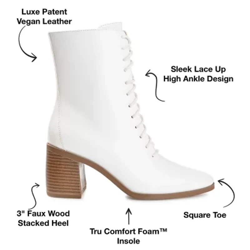 Journee Collection Womens Covva-Wd Stacked Heel Booties Wide Width