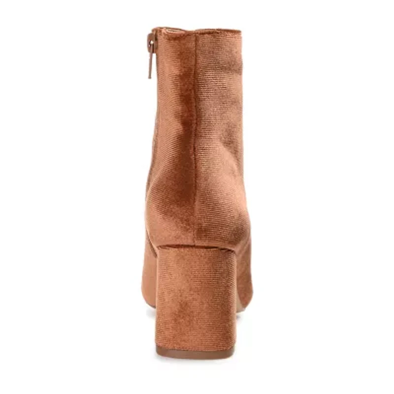 Journee Collection Womens Hazara-Wd Block Heel Booties