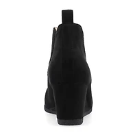 Journee Collection Womens Mylee-Wd Wedge Heel Booties Wide Width
