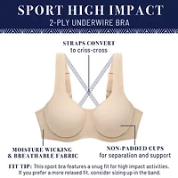 Vanity Fair 2ply High Impact Sport Underwire Bra-75080