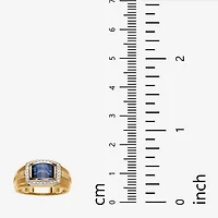 Mens Lab Created Blue Sapphire Fashion Ring