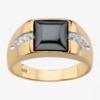 Mens Genuine Gray Hematite Fashion Ring