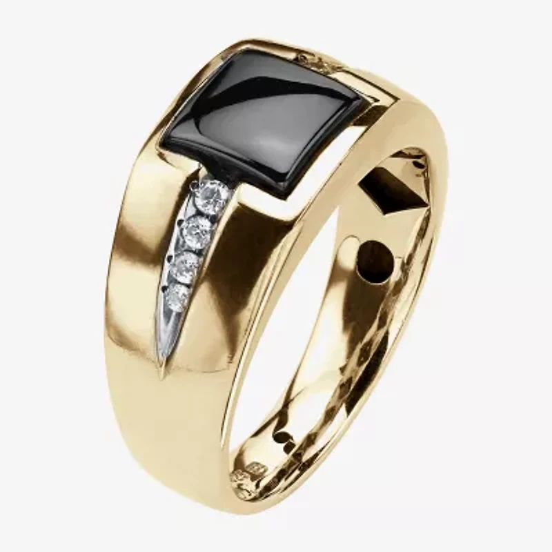 Mens Genuine Gray Hematite Fashion Ring