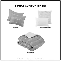 Madison Park Hendry Jacquard 5-pc. Midweight Comforter Set